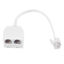 6P2C RJ11-Stecker auf Buchse 2 Wege Telefon Splitter Konverter Kabel E1H96392