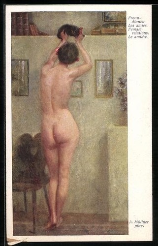 Nackte frau von - ak, hinten