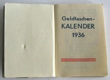 ALTER Taschenkalender 1936