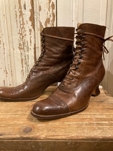 Real vintage victorian boots - vintage,
