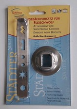 Spritzgebäck-Vorsatz für Fleischwolf  Größe 5, Städter