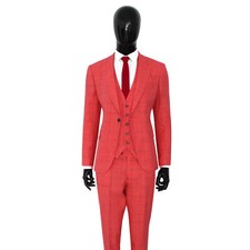 Slim Fit Herrenanzug mit Weste