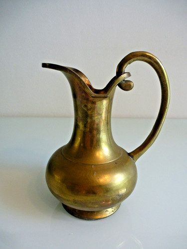 Messing krug vase massiv - vase,