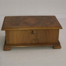 Antike Holz Schmuckschatulle