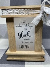 Holzlaterne Camping Wohnwagen