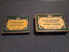 2 Alte Blechdosen Von Batschari, Baden Baden,  in Unterschiedlichen Größen 