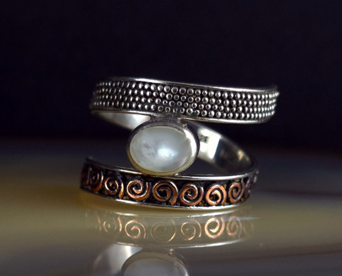 Ring silber 925 perlmutt weiß - 925,