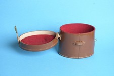 G. Rodenstock München ovaler Leder-Köcher braun für Objektiv, Höhe außen ca. 9cm