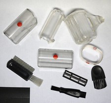 Braun Rasierer  Sixtant Micron Konvolut Pinsel und Kappen aus Plexiglas