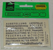 Hobby Müller Decals Decal ELW-Beschriftungen für Busse 1:87 OVP (DC6)