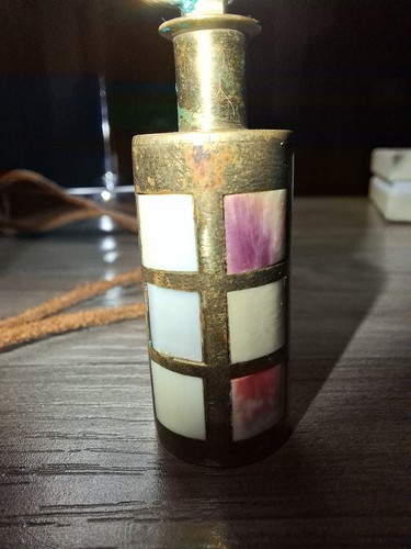 Antiker messing flakon - messing,