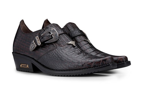 Herren echt leder western - leder,