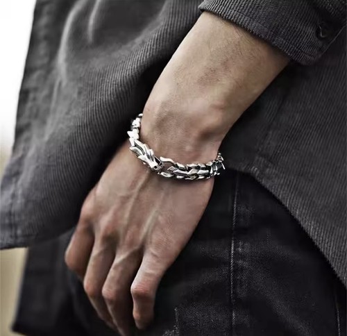 Massiv armband edelstahl - massiv, cm
