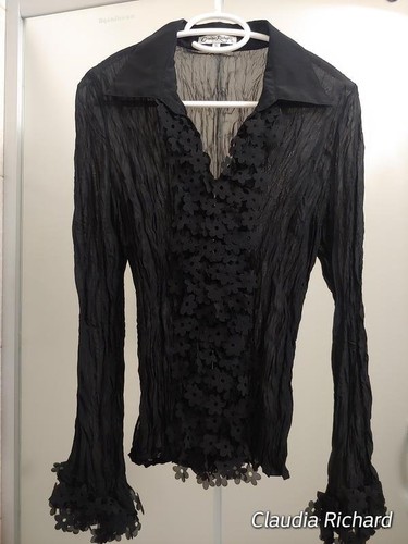Women vintage shirt black - vintage,