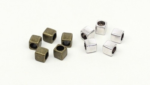 Metallperlen würfel 6x6x6mm - metallperlen,
