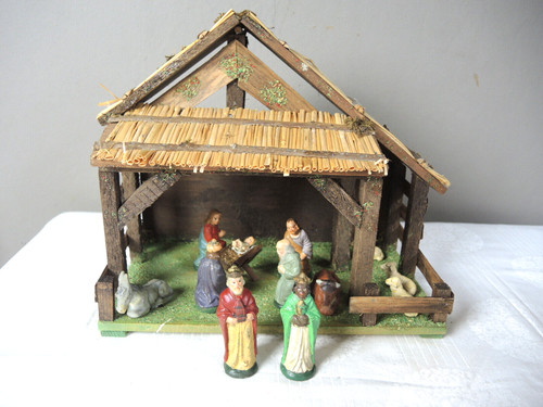 Alte krippe christbaumschmuck - alte,