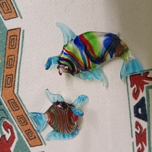 Murano glasfiguren set fische - set,