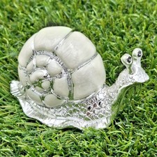 Schnecke groß weiß silber