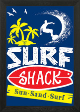 Surf Shack Gerahmtes Wandbild