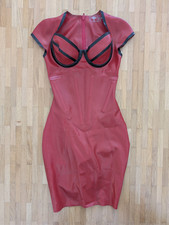 Libidex Latex Veronica Corset Dress Rot Schwarz XS Fetish Pencil Gummi Kleid