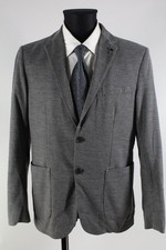 Zara Man graues Sakko Gr.52/L Polyester Baumwolle Viskose Top Zustand