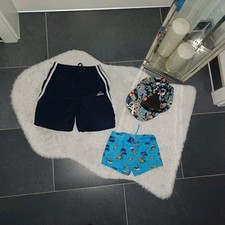 Neu Sommer-Set 98 104 adidas Sporthose Badehose shorts dunkelblau TopZustand