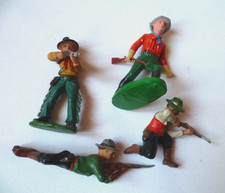 4 alte Figuren DDR Indianer