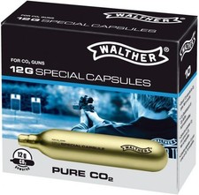 10 x Walther Co2 12g Markenkapseln, Katuschen z.b. für CP99, CP88, Gotcha, Airso