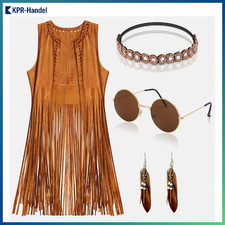 Hippie Kostüm Damen Set 60er