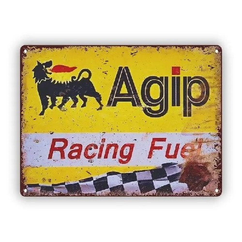 Blechschild agip racing - blechschild,