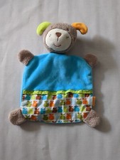 Hund Bär Apfel Schnuffeltuch Schmusetuch Baby Kuscheltuch Sachen Babydream blau