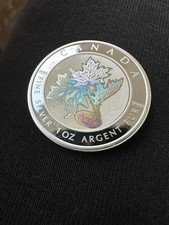 1oz Silbermünze 999Ag Feinsilber Maple Leaf Canada 2003 Hologram
