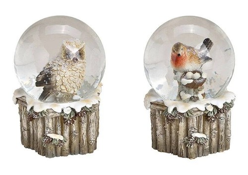 Schneekugel vogel eule dekor - eule,