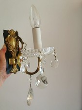 2 Alte Kristall Wandlampe