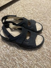 Blaue Taurus Bio Comfort Wildledersandalen. Größe 37.