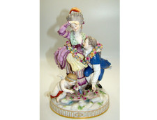 Große Porzellanfigur Gruppe