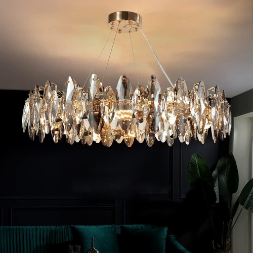 Runde pendelleuchte luxus - runde, gold