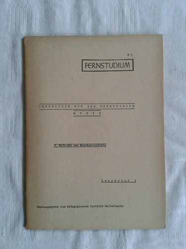 Lehrbrief für das - , fernstudium