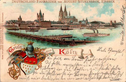 Litho gruss aus köln werbung - gruss,