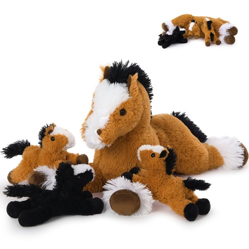 Dunkel braun pferd kuscheltier - pferd,