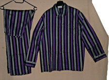 Seidensticker Herren Pyjama  Schlafanzug Gr. 54, 100% Baumwolle, Gestreift, Neu