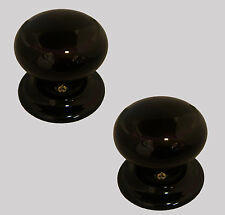 China / Porcelain Mortice Türknauf Klassisch Schwarz 60mm (Paar)