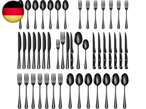 Tan ren besteck set schwarz - besteck,