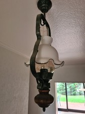 Petroleumlampe elektrisch - Schmiedeeisen - Hängelampe Lampe