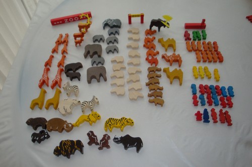 Konvolut holz zoo tiere - holz,