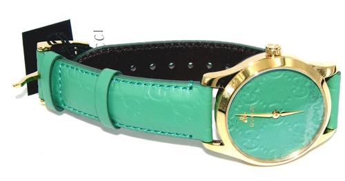 Damen uhr gucci - , gold-grün