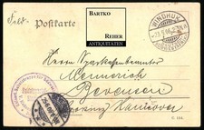 Deutsch-Südwestafrika Kolonial-Poststempel Windhuk u Schutztruppe Feldpost 1906