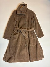 TRANSIT PAR SUCH langer Wollmantel TeddyWinter Coat Wolle M große Taschen Kragen