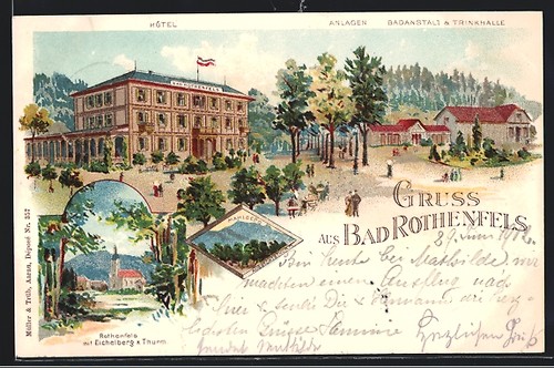 Lithographie bad rothenfels - lithographie,