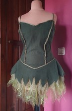 Minikleid Fasching Karneval S Kostüm Elfe Fee grün Vintage